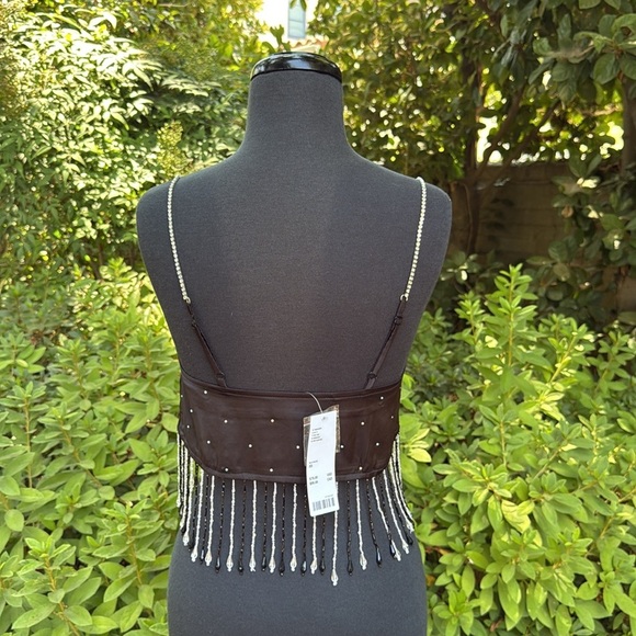 NWT Urban Outfitters "Milina" cropped embellished camisole - size XS - Picture 4 of 5